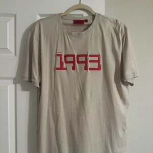 Hugo Boss Tan and Red Short Sleeve Tee